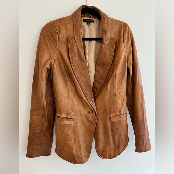 Rachel Zoe Jackets & Blazers - Rachel Zoe Brown Leather Blazer Size 10